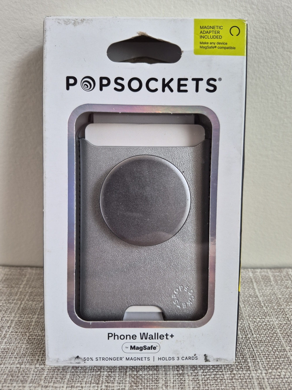 PopSockets Phone Wallet+ MagSafe Gray NWT
